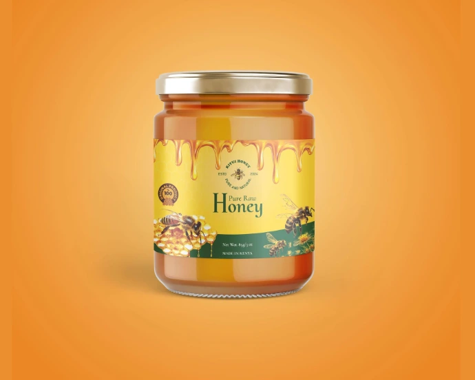Honey jar label design